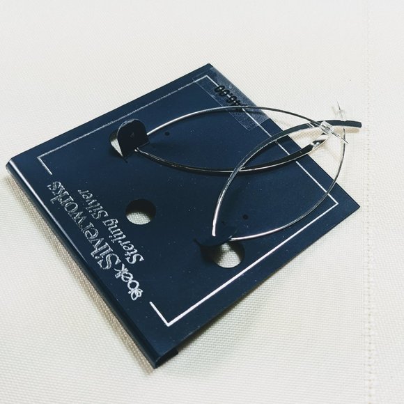 Sterling Silver Threader Style Drop Earrings 2.2" NWT - Picture 3 of 5